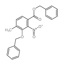 Benzoic acid,4-methyl-2-nitro-3-(phenylmethoxy)-, phenylmethyl ester structure