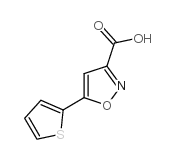 5-(2-噻吩基)异噁唑-3-甲酸结构式