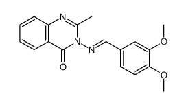 3-amino-2-methyl-4(3H)-quinazoline-3',4'-dimethoxybenzaldehyde Structure