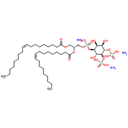 1,2-dioleoyl-sn-glycero-3-phospho-(1'-Myo-inositol-4',5'-bisphosphate) (amMonium salt) Structure