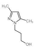 3-(3,5-二甲基-1H-吡唑-1-基)-1-丙醇结构式