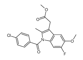 methyl 2-[2-methyl-5-methoxy-6-fluoro-1-(4-chlorobenzoyl)-1H-indol-3-yl]acetate Structure