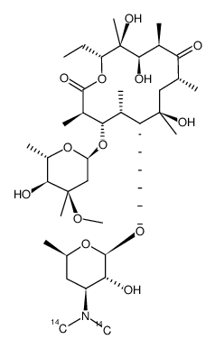 erythromycin, [n-methyl-14c] Structure