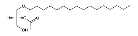 (-)-1-O-hexadecyl-2-O-acetyl-sn-glycerol Structure