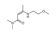 3-(2-methoxyethylamino)-N,N-dimethylbut-2-enamide结构式
