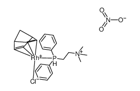 chloro(norbornadiene)rhodium(I)-(2-(diphenylphosphino)ethyltrimethylammonium) nitrate Structure