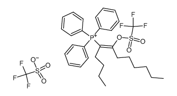(Z)-triphenyl(6-(((trifluoromethyl)sulfonyl)oxy)dodec-5-en-5-yl)phosphonium trifluoromethanesulfonate Structure