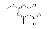 4-chloro-2-methoxy-6-methyl-5-nitropyrimidine结构式