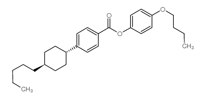 4-反式-(4-戊基环己基)苯甲酸对丁氧基苯酚酯结构式