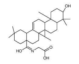 N-[(3beta)-3-羟基-28-氧代齐墩果-12-烯-28-基]-甘氨酸结构式