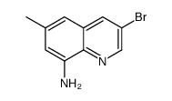 3-溴-6-甲基喹啉-8-胺结构式