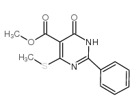 4-(甲基硫代)-6-氧代-2-苯基-1,6-二氢嘧啶-5-羧酸甲酯结构式