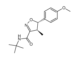 <5(S,R),4(S,R)>-5-(4-methoxyphenyl)-4-methyl-N-tert-butylisoxazolinecarboxamide结构式