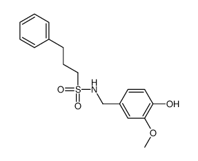 N-[(4-hydroxy-3-methoxyphenyl)methyl]-3-phenylpropane-1-sulfonamide Structure