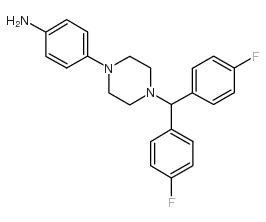 4-(4-(双(4-氟苯基)甲基)哌嗪-1-基)苯胺结构式