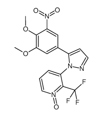 3-[5-(3,4-dimethoxy-5-nitro-phenyl)-pyrazol-1-yl]-2-trifluoromethyl-pyridine 1-oxide Structure