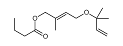 [2-methyl-4-(2-methylbut-3-en-2-yloxy)but-2-enyl] butanoate结构式