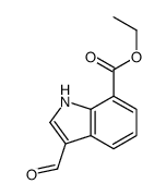 3-醛基吲哚-7-甲酸乙酯结构式