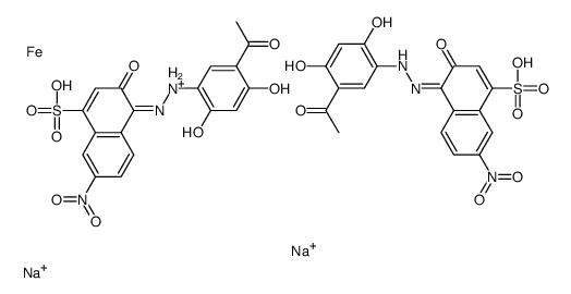 disodium hydrogen bis[4-[(5-acetyl-2,4-dihydroxyphenyl)azo]-3-hydroxy-7-nitronaphthalene-1-sulphonato(3-)]ferrate(3-) Structure