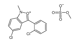 5-chloro-3-(2-chlorophenyl)-1-methyl-2,1-benzoxazol-1-ium,methyl sulfate结构式