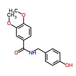 N-(4-羟基苄基)-3.4-二甲氧基苯甲酰胺结构式