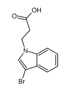 3-(3-溴-1H-1-吲哚)丙酸结构式