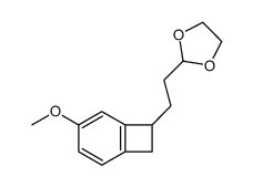 2-[2-(4-methoxy-7-bicyclo[4.2.0]octa-1(6),2,4-trienyl)ethyl]-1,3-dioxolane结构式