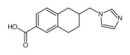 6-(imidazol-1-ylmethyl)-5,6,7,8-tetrahydronaphthalene-2-carboxylic acid Structure