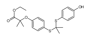 ethyl 2-[4-[2-(4-hydroxyphenyl)sulfanylpropan-2-ylsulfanyl]phenoxy]-2-methylpropanoate Structure