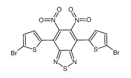 4,7-双(5-溴噻吩-2-基)-5,6-二硝基-2,1,3-苯并噻二唑结构式