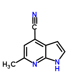 6-Methyl-1H-pyrrolo[2,3-b]pyridine-4-carbonitrile structure