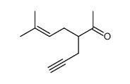 6-methyl-3-prop-2-ynyl-hept-5-en-2-one结构式