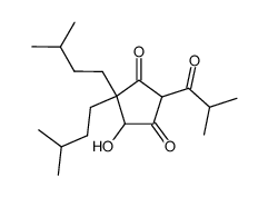 4-Hydroxy-5,5-diisopentyl-2-isobutyryl-cyclopentan-1,3-dion Structure
