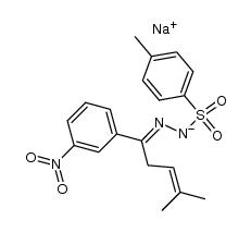 sodium salt of 1-(m-nitrophenyl)-4-methyl-3-penten-1-one N-tosylhydrazone结构式