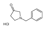 1-BENZYLPYRROLIDIN-3-ONE HYDROCHLORIDE Structure