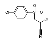 2-chloro-3-(4-chlorophenyl)sulfonylpropanenitrile Structure