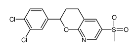 2-(3,4-dichlorophenyl)-6-methylsulfonyl-3,4-dihydro-2H-pyrano[2,3-b]pyridine Structure