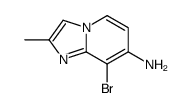 7-氨基-8-溴-2-甲基咪唑并[1,2-a]吡啶结构式