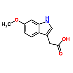 6-甲氧基吲哚-3-乙酸结构式