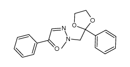 (Z)-2-(2-methyl-2-((2-phenyl-1,3-dioxolan-2-yl)methyl)hydrazono)-1-phenylethanone Structure