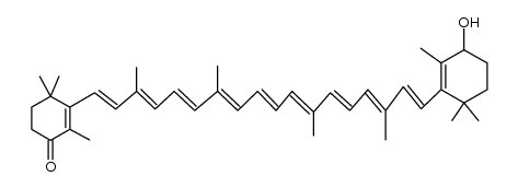 4'-hydroxy-β,β-caroten-4-one结构式