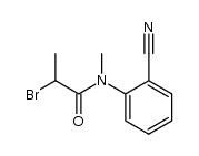 N-(2-bromopropionyl)-N-methyl-2-cyanoaniline结构式