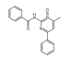2-benzamido-6-methyl-4-phenylpyrimidine 1-oxide Structure