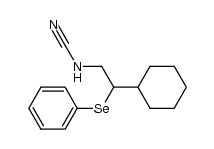 [2-cyclohexyl-2-(phenylseleno)ethyl]cyanamide structure