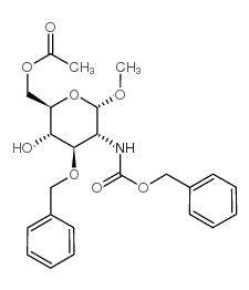 2-脱氧-2-[[(苯基甲氧基)羰基]氨基]-3-O-(苯基甲基)-alpha-D-吡喃葡萄糖苷 6-乙酸甲酯结构式