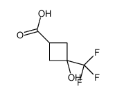 3-Hydroxy-3-(trifluoromethyl)cyclobutanecarboxylic acid structure