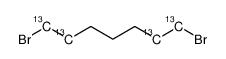 二溴化七亚甲基-1,2,6,7-13C4结构式