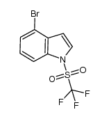 4-bromo-1-(trifluoromethylsulfonyl)indole结构式