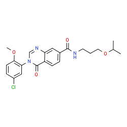 3-(5-chloro-2-methoxyphenyl)-4-oxo-N-[3-(propan-2-yloxy)propyl]-3,4-dihydroquinazoline-7-carboxamide结构式