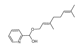 (E)-((3,7-dimethylocta-2,6-dien-1-yl)oxy)(pyridin-2-yl)methanol结构式